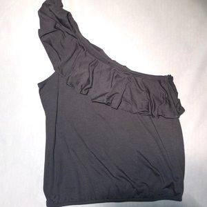 American Eagle One-Shoulder Ruffle Top